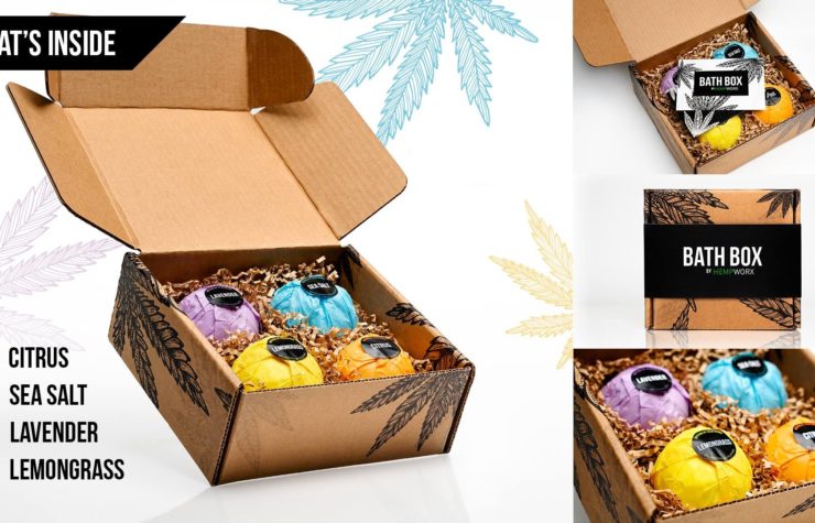 Bath bomb packaging boxes