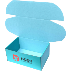 Custom Teal Mailer Boxes