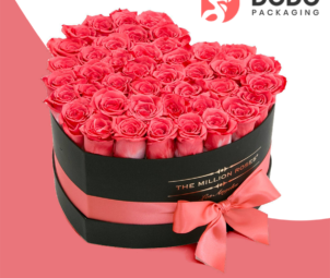 Flower Gift Box Heart Shape 