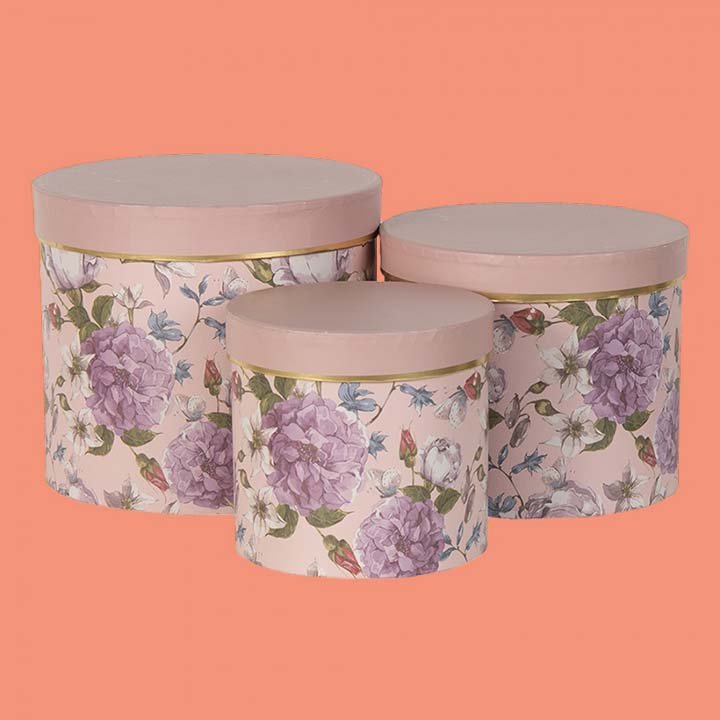 Empty Round Gift Boxes With Lids