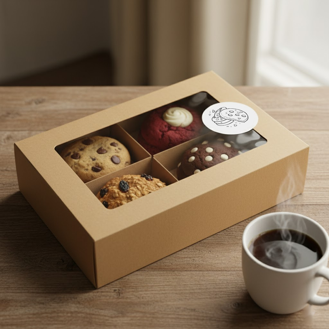 4 Compartment Cookie Box