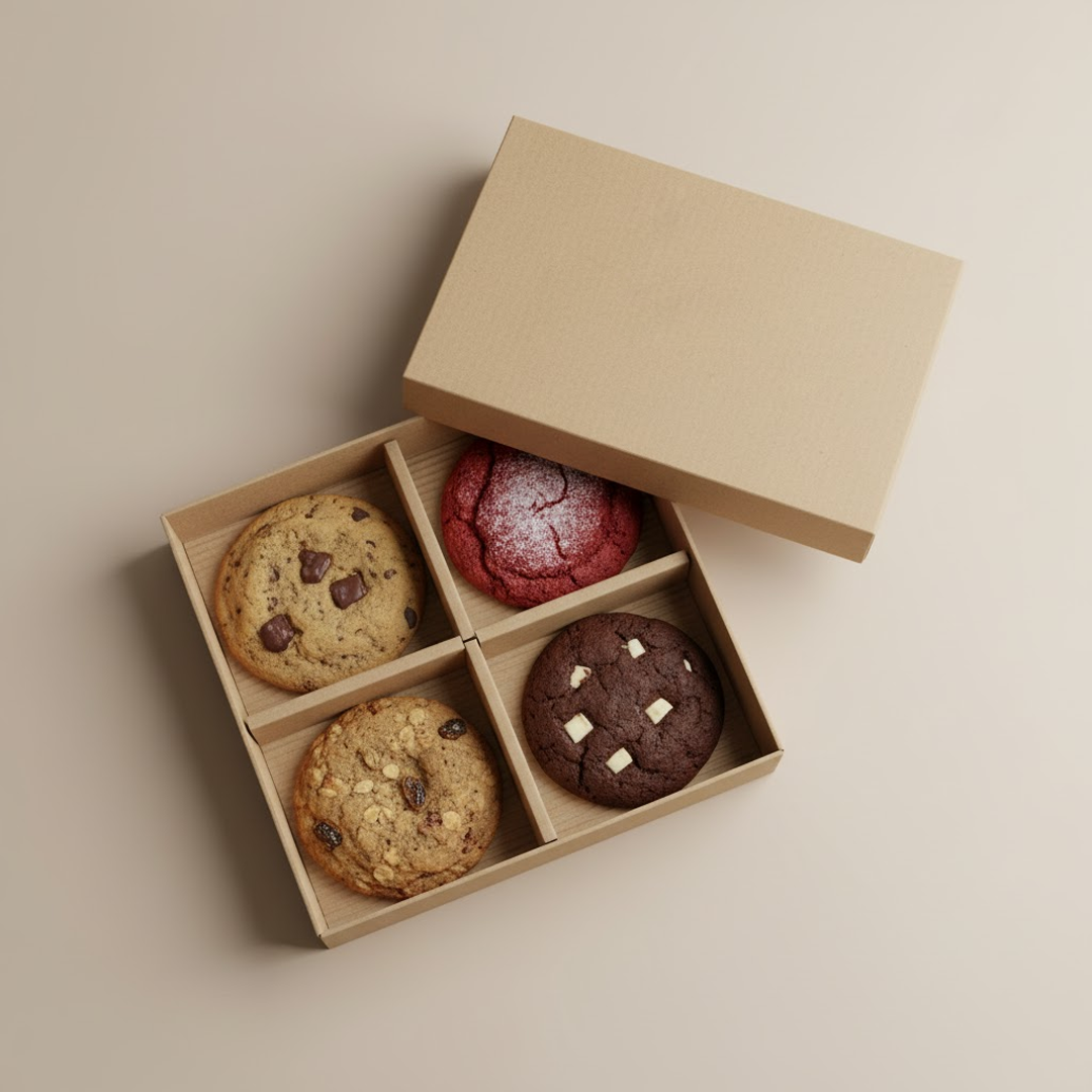 4 Compartment Cookie Box