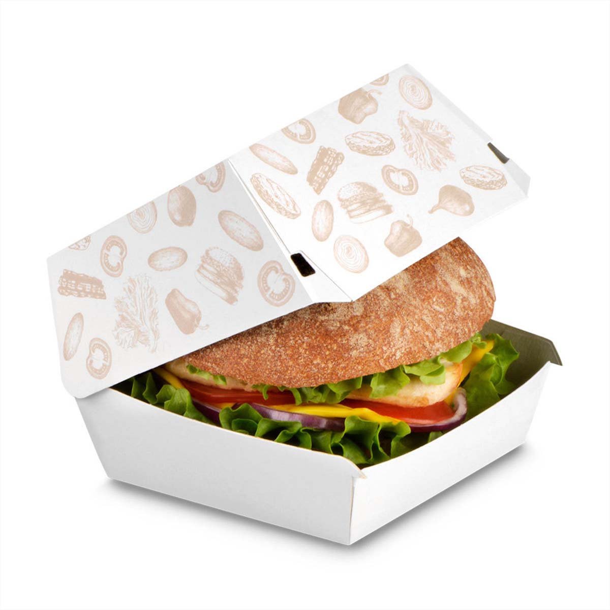White Burger Boxes